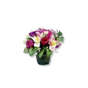 Petit pot de fleurs artificielles