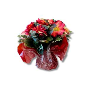 Bouquet bulle de fleurs artificielles